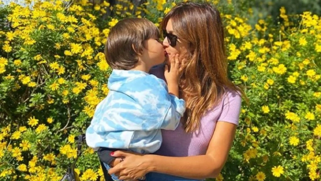 María Cerqueira y su hijo Joao