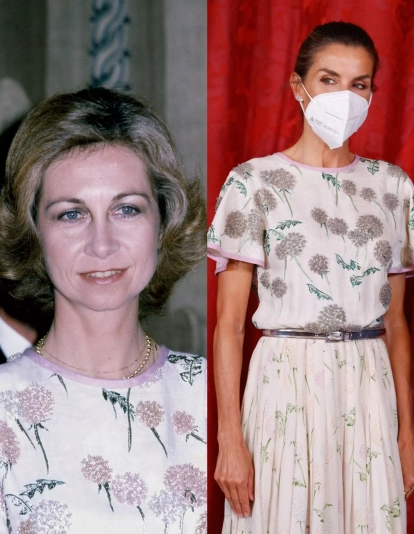 Letizia buscando looks de la reina Sofía