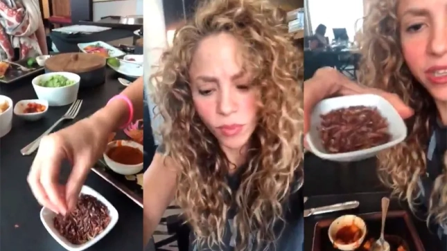 Shakira comiendo