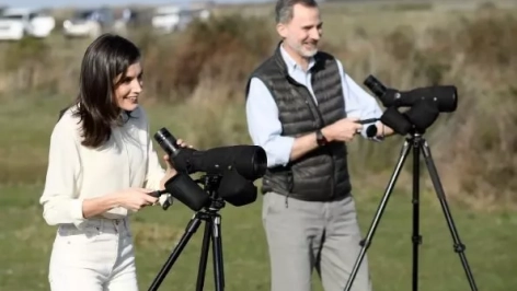 Letizia y Felipe de caza