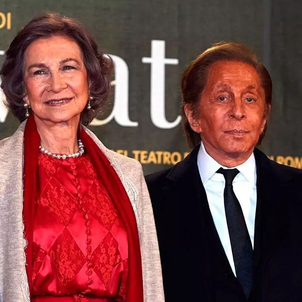 Reina Sofía y Valentino Garavanni